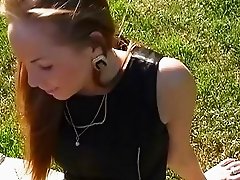 Sexy stripper gets fucked in the park