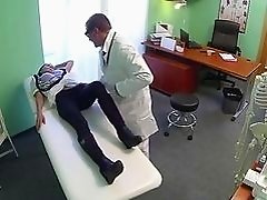 Horny doctor fucks his hot blonde nurse