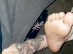 Showing my feet off while having a drink part 2