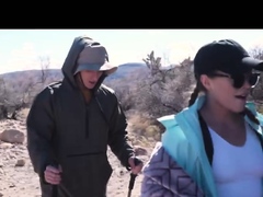 Hiking trip blowjob with girlfriend