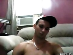 Fit and sexy young guy jerks off