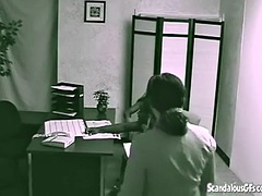 Black couple secretly fucked in the office