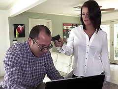 Mind-Blowing stunner with phat boobs and a gun, Peta Jensen made her neighbor bang her brains out