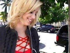 Pickedup euro cockrides outdoors after bj