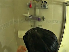 Love-lelyu shower masturbation and hairwashing