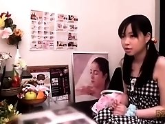 Japanese teen gives an amazing blowjob
