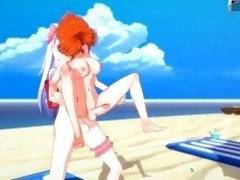 Futanari Sex On The Beach Futa on Futa