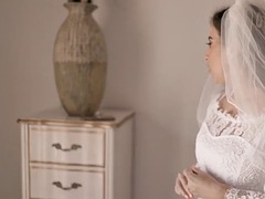 Whitney and April have a quick hookup in a wedding veil