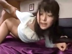 Naughty Japanese teen enjoying every hard inch of cock