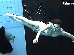 Teens swim and strip nude in underwater video