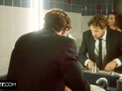 Deeper. Abigail Mac Fucks her Young Employee in the Bathroom